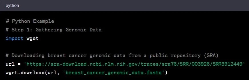 Genomic Data Analysis in Python Step 1