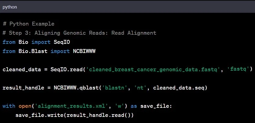 Genomic Data Analysis in Python Step 3